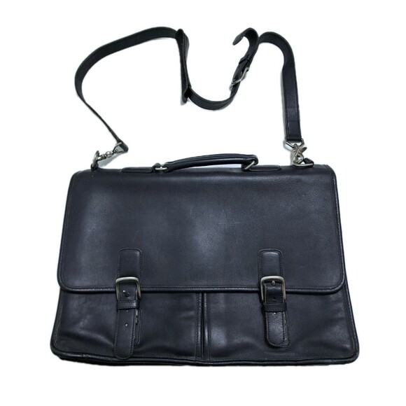Coach Other - Vintage Coach Full Glove Tanned Black Leather #5328 Attaché Messenger Briefcase